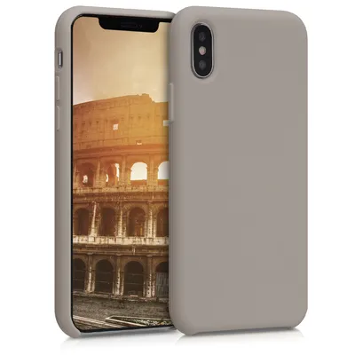 Obrázek produktu pro pouzdro kwmobile kompatibilní s pouzdrem Apple iPhone XS - silikonové pouzdro na mobilní telefon - měkký povrch pouzdra na mobilní telefon - bezdrátové nabíjení - taupe