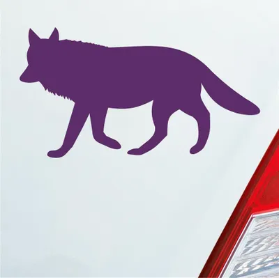 Produktbild von Auto Aufkleber Wolf Wulf Tier Hund Dog 18x10 cm Lila Sticker Heckscheibenaufkleber