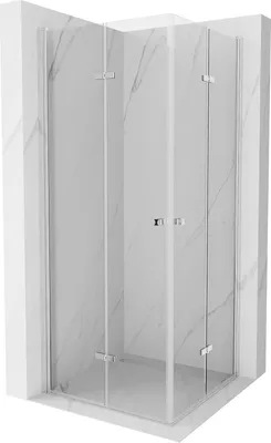Produktbild von Mexen Lima Duo klappbare Duschkabine 80 x 80 cm, Transparent, Chrom - 856-080-080-02-00