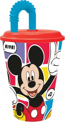 Productafbeelding van Beker met rietje, Mickey Mouse, CZ11364, 430 ml