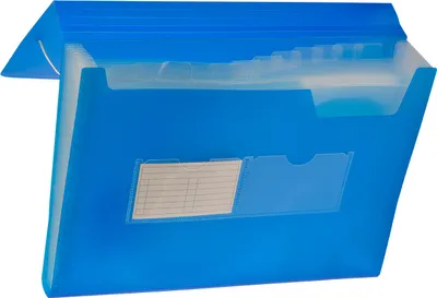 Obrázek produktu pro Teczka harmonijkowa A4 z gumką 13 przegródek niebieska