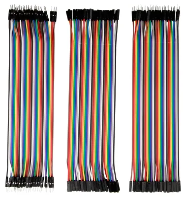 Jumperkabel-Set, 3 Stück, 20 cm, 40-polig, für Arduino & Raspberry Pi