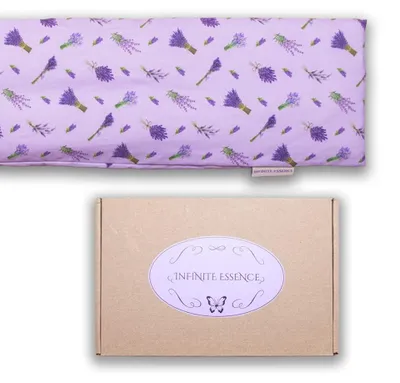 Productafbeelding van Warmtekussen - Tarwekorrel en lavendel - 48 x 15 cm - Katoen - Lavendelpatroon