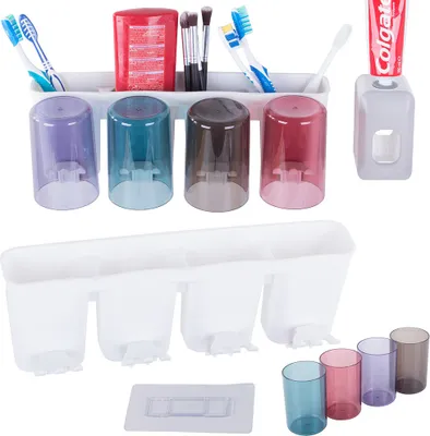 Produktbild von Verk 24189 Zahnbürsten-Organizer mit Zahnpastaspender ACTION