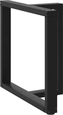 Image de Pieds de table à manger en T, 2 pièces, noir, 70 x 35 x (72-73) cm, acier