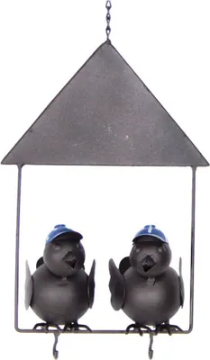 Produktbild von Meisenknödelhalter 2 Vögel im Haus 61x17x8 cm Metall Futterspender Futterstation