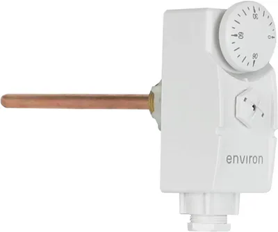 Productafbeelding van Spanningsmeter - Dompelthermometer. Regelbereik: 0-90 °C. Thermostaat met dompelhuls. Thermostaatregelaar voor verwarmings- en koelsystemen, invasief