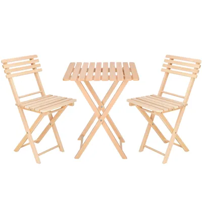 Produktbild von Gartenmöbel Möbel Set Holzmöbel für Garten Balkon Gartenstuhl Klappstuhl Holzstuhl Gartentisch Set