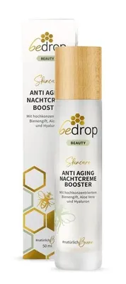 Produktbild von bedrop ANTI AGING Nachtcreme Booster mit hochkonzentriertem Bienengift, Aloe Vera und Hyaluron