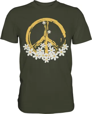 Produktbild von Gänseblümchen Peace Symbol Shirt Garten T-Shirt Gärtner – Urban Khaki / XXL
