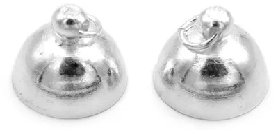 Produktbild von Vintageparts Kugel Magnetverschluss silberfarben 12mm mit Biegeringen 1 Stück