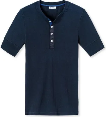 Produktbild von Schiesser Herren Henley 1/2 - Karl-Heinz Gr. 7 dunkelblau