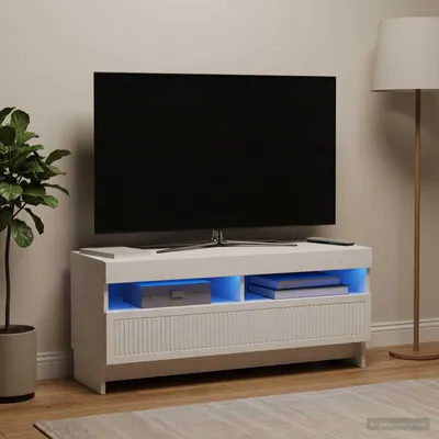 Productafbeelding van Maison Exclusive - LED-TV-meubel EDE, 100 x 35 x 43 cm, wit, houtvezel