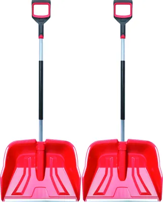 Produktbild von 2x Schneeräumer Schneeschieber Alutube 55cm rot stark Schaufeln Snower