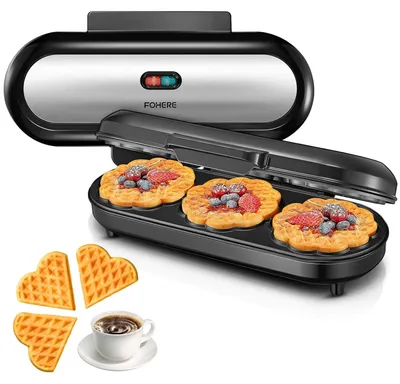 Zdjęcie produktu dla FOHERE Gofrownica King Size 1200 W 15 gofrów w 2 minuty