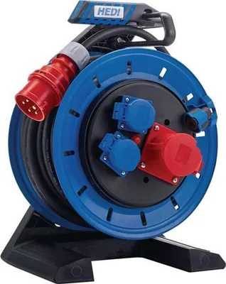 Produktbild von Drehstromkabeltrommel Generation 7 Champion 30 m H07RN-F 5 x 2,5 mm 290 mm 2 Schutzkontaktsteckdosen Vollkunststoff IP54