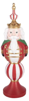 Immagine prodotto di Clayre & Eef Decorazione natalizia con illuminazione a LED "Lo schiaccianoci" 17x16x57 cm / 3 batterie AA, plastica rossa