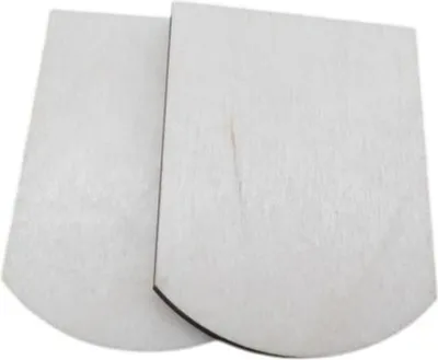 Immagine prodotto di 50 pezzi di scandole di legno a coda di castoro L 60 mm x L 80 mm x 4 mm tagliate al laser