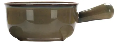 Productafbeelding van Keramische kom Cotta met handvat, 18 x 6,5 cm, beige-groen