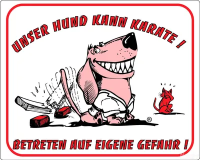 Produktbild von Nobby Warntafel "Unser Hund kann Karate"