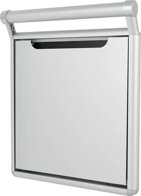 Immagine prodotto di Sgabello pieghevole, montaggio a parete, design versatile, argento, M