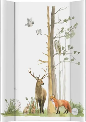 Obrázek produktu pro CEBA BABY Podložka přebalovací 2-hranná s pevnou deskou (50x70) Basic Woodland