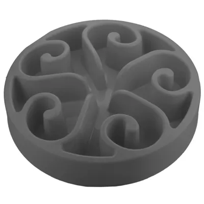 Productafbeelding van Eat Slow Live Longer Anti-slurpvormige voerbak, kleur: antraciet, diameter: 30 cm