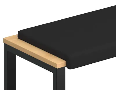 Image de vidaXL Coussin de banquette en microfibre, noir, profondeur 35 cm