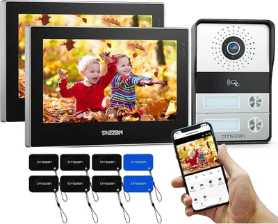 Obrázek produktu pro Video dveřní interkom, 7palcový dotykový displej, rozlišení 1080P, 1D2M-2 tlačítka