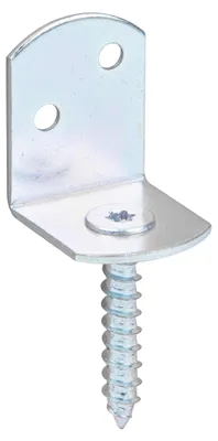 Image de Alberts 212209 Support de clôture tressé en forme de L, électro-galvanisé, passivé à couche épaisse, hauteur totale 83 mm, set de 24 pièces