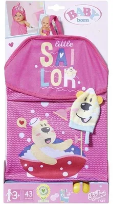 Obrázok produktu pre BABY born – Mäkký ručník s kapucňou a umývací rukavička