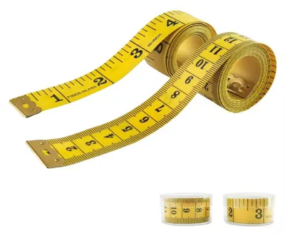 Imagen del producto de Cinta métrica de 150 cm, de doble cara con medidas en centímetros e pulgadas, juego de 2 unidades, cinta métrica flexible para costura