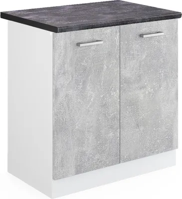 Image de Meuble bas sous-évier Vicco R-Line Béton 80cm , PT Anthracite, Model 45538