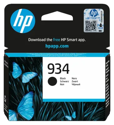 Obrázok produktu pre HP Čierna originálna atramentová kazeta 934, Štandardný, Čierna, Atrament na pigmentovej báze, 1 kusov, 400 strany
