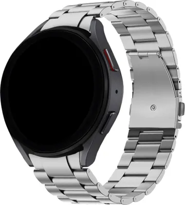 Produktbild von BALR Titanband passend für Samsung Galaxy Watch Titanband (silber) - Passend für Galaxy Watch 4 / 5 / 6 & Classic - Ultraleichtes und stylisches Echt-Titan Uhrenarmband mit sicherer Faltschließe