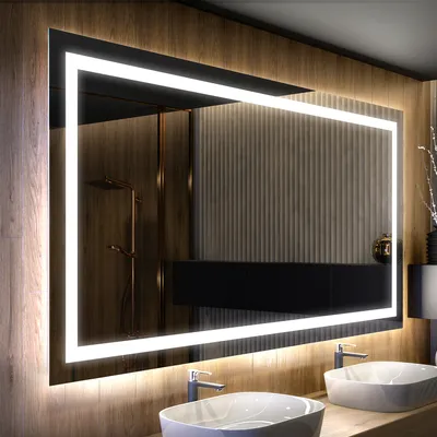 Obrázek produktu pro Artforma Zrcadlo do koupelny s led osvětlením L15 130x90 cm | Barva LED: Studená bílá 7000K