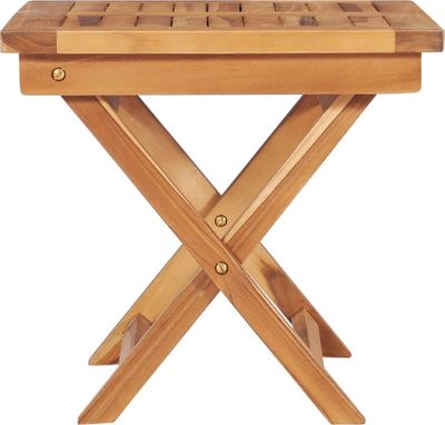 vidaXL Sonnenliegen 2 Stk. mit Tisch und Auflagen Massivholz Teak