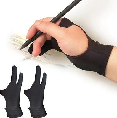 Produktbild von MMOBIEL Digitaler Zeichenhandschuh Künstlerhandschuh für Zeichentablett 2 Stück Medium B