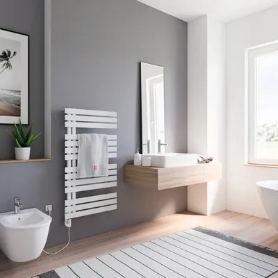 Produktbild von SCHULTE Designheizkörper Breda 1060x600 mm alpinweiß Anschluss unten links