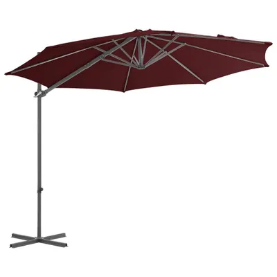 Immagine prodotto di vidaXL Ombrello semaforo con palo in acciaio 300 cm Rosso Bordeaux