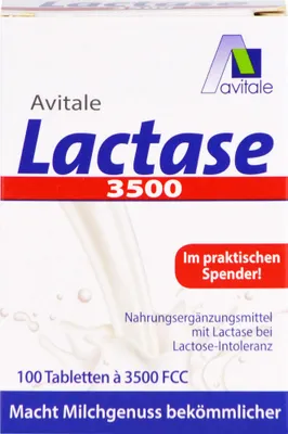 Immagine prodotto di Avitale Lactase 3500 Compresse, 100 compresse