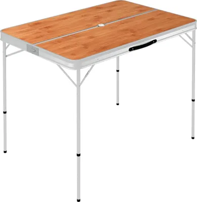 Produktbild von vidaXL Klappbarer Campingtisch mit 2 Sitzbänken Aluminium Braun