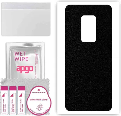 Produktbild von apgo Rückseite Schutzfolie, Skin, kompatibel mit Motorola Defy (2021), Hinten Displayschutzfolie aus Vinylfolie, kratzfest, einfache Montage - Mattschwarz