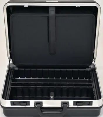 Produktbild von PROMAT Schalenkoffer B490xT188xH365mm m.Wkz.taschen 24,5l ABS-Ku.Alu-Rahmen