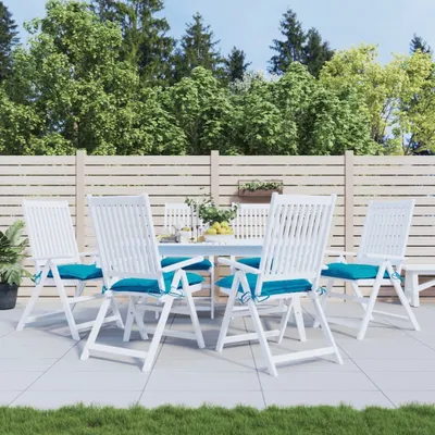 Image de Coussin de chaise 6 pcs. Bleu clair 40x40x7 cm Tissu Oxford 2,65 Kg