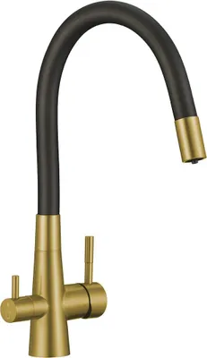 Produktbild von RIVECO Laveo Gold Küchenarmatur mit flexiblem Auslauf für Wasserfilter
