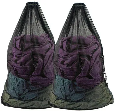Image de Grands paniers à linge - avec cordon de serrage - lot de 2 - 70 x 90 cm
