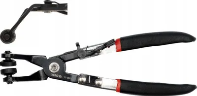 Obrázek produktu pro Yato YT-0651, Zahnuté kleště, 4 mm, 40 HRC, Uhlíková ocel, Černá, 215 mm