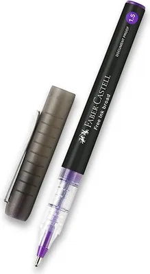 Image de FABER-CASTELL 348336 FABER-CASTELL Roller à encre libre gris 1,5 mm, Couleur d'encre : violet, 1 pc.