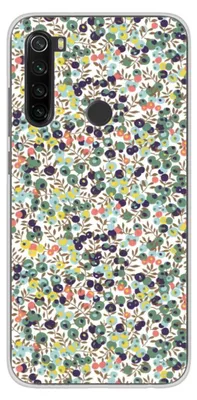Image de 1001Coques - Coque silicone compatible avec Xiaomi Redmi Note 8 - Motif liberty wiltshire vert - Design original imprimé en France